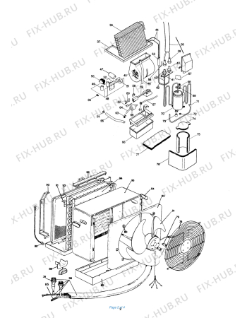 Схема №1 PAC 175 с изображением Корпусная деталь для климатотехники DELONGHI 708887