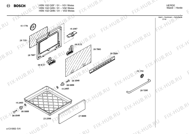 Схема №2 HSN102GSS с изображением Инструкция по эксплуатации для духового шкафа Bosch 00517573