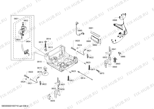 Схема №2 S78T69Y6EU с изображением Силовой модуль запрограммированный для посудомойки Bosch 12011501