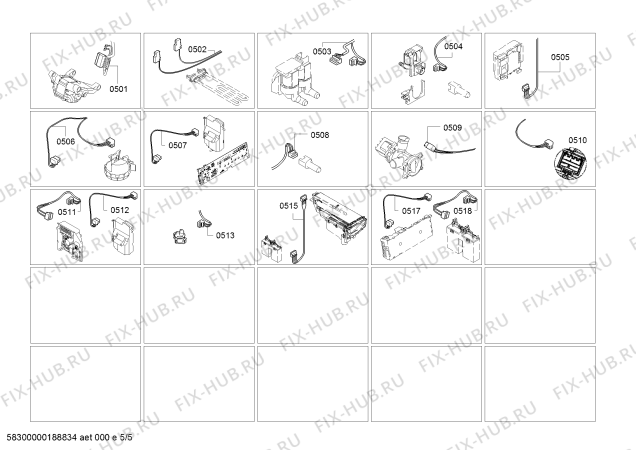 Схема №1 WAT286B8SN с изображением Наклейка для стиральной машины Bosch 00636750