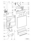 Схема №1 ADP 4736 WH с изображением Панель для электропосудомоечной машины Whirlpool 481245373345