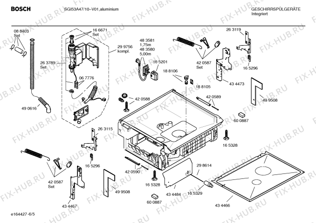Схема №3 SGI43E17EU с изображением Крышка для посудомойки Bosch 00422692