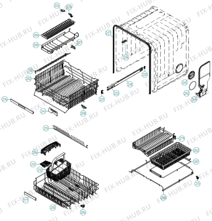 Взрыв-схема посудомоечной машины Atag VA6711RTUUA01 NL   -VA6711RTUUA01 (379390, DW90.2) - Схема узла 02