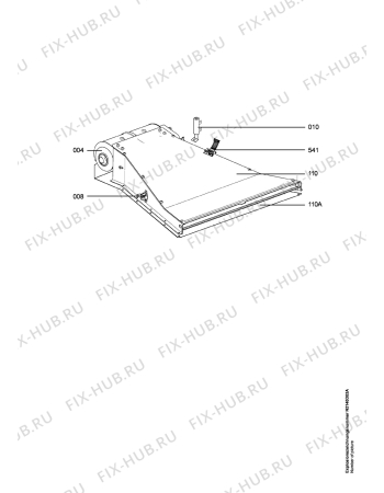 Взрыв-схема плиты (духовки) Aeg CB6100-1-W    UK - Схема узла Ventilation