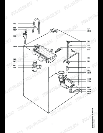 Взрыв-схема стиральной машины Fors WE1400 - Схема узла Hydraulic System 272