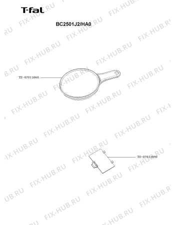 Схема №1 BC2501J2/HA0 с изображением Покрытие для электровесов Seb TS-07011890