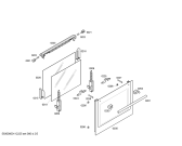 Схема №3 HBN43W350E Hornos bosch ind.multf.inox.ec3 с изображением Передняя часть корпуса для электропечи Bosch 00440539