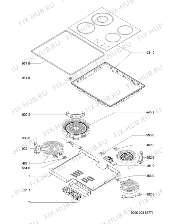 Схема №1 HOB 612 AL 600 468 49 с изображением Затычка для электропечи Whirlpool 481244039486