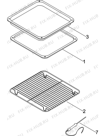 Взрыв-схема плиты (духовки) Aeg 5120V-MA - Схема узла H10 Oven Furniture, Users manual