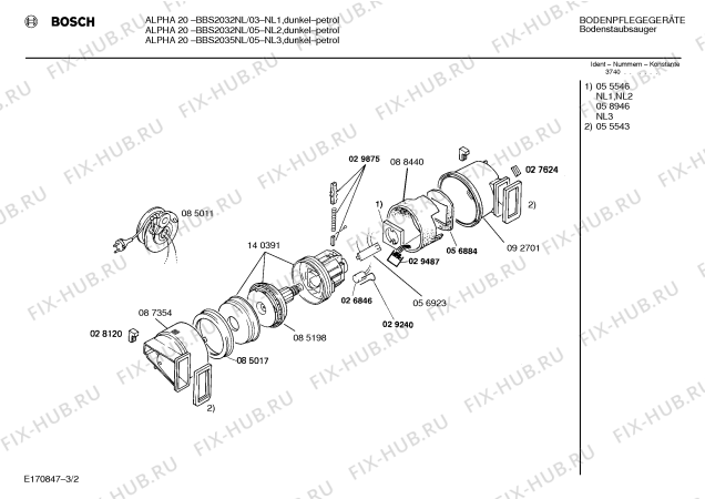 Схема №1 BBS2162RK ALPHA 21 с изображением Корпус для пылесоса Bosch 00092701