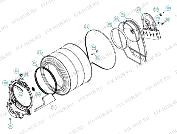 Взрыв-схема стиральной машины Gorenje PROD 06SVII UK   -Titanium (900002775, TDC33) - Схема узла 03