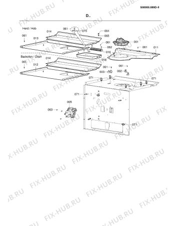 Схема №1 CLH 8482 R SCHWARZ с изображением Объединитель для плиты (духовки) Whirlpool 480121102463