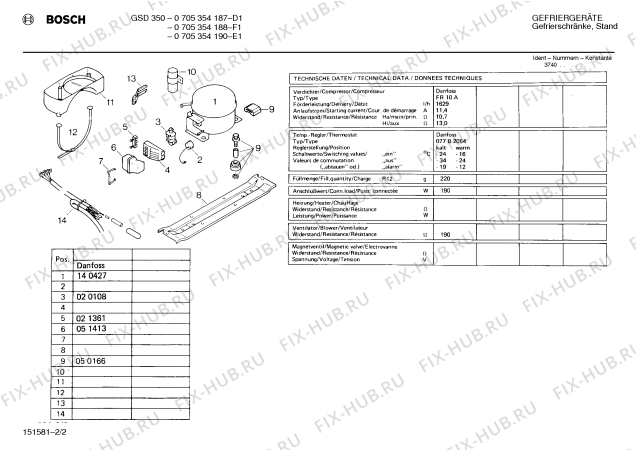 Взрыв-схема холодильника Bosch 0705354188 GSD350 - Схема узла 02