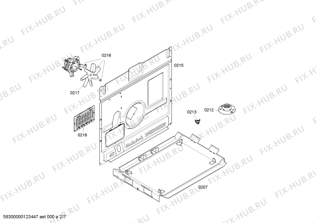 Взрыв-схема плиты (духовки) Bosch HSN421020S Bosch - Схема узла 02