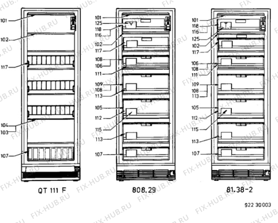 Взрыв-схема холодильника Arthur Martin 808.29 - Схема узла C10 Interior