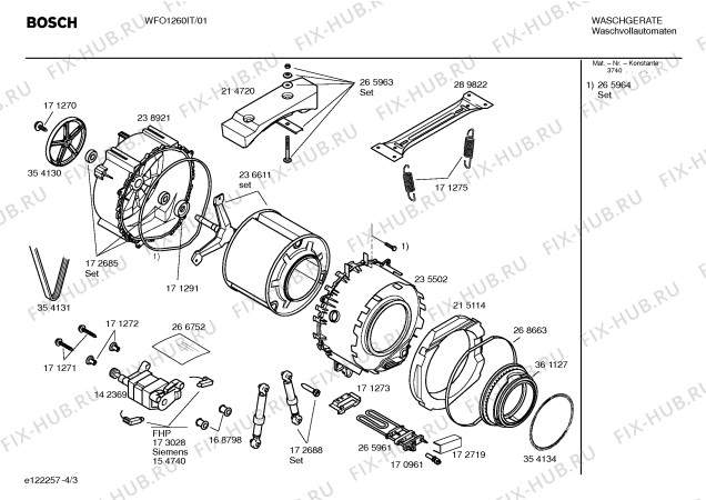 Схема №1 WFO1260IT Maxx Comfort WFO 1260 с изображением Инструкция по эксплуатации для стиралки Bosch 00583741