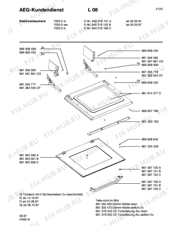 Взрыв-схема плиты (духовки) Aeg 7020E-B - Схема узла Section9