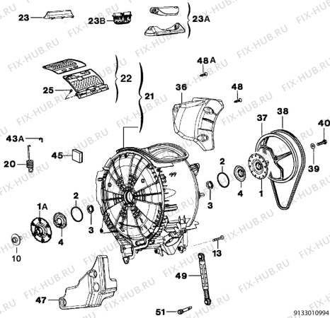 Взрыв-схема стиральной машины Zanussi ZWY1105 - Схема узла Functional parts 267