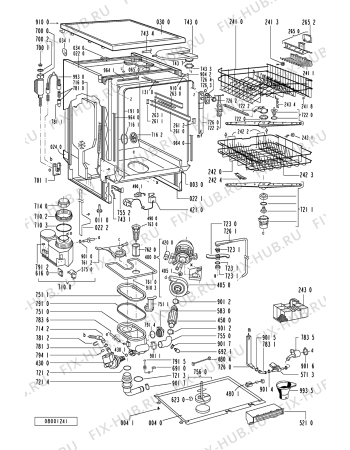 Схема №1 ADP 995 NBM с изображением Панель для посудомоечной машины Whirlpool 481245370437