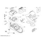 Схема №1 BSG82490 Bosch ergomaxx professional hepa active 2400W с изображением Кронштейн для пылесоса Bosch 00483709