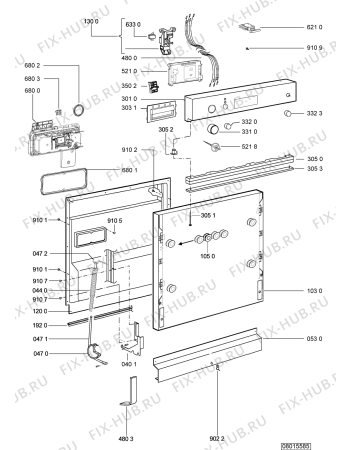 Схема №1 ADG644WH (F091626) с изображением Руководство для электропосудомоечной машины Indesit C00349176