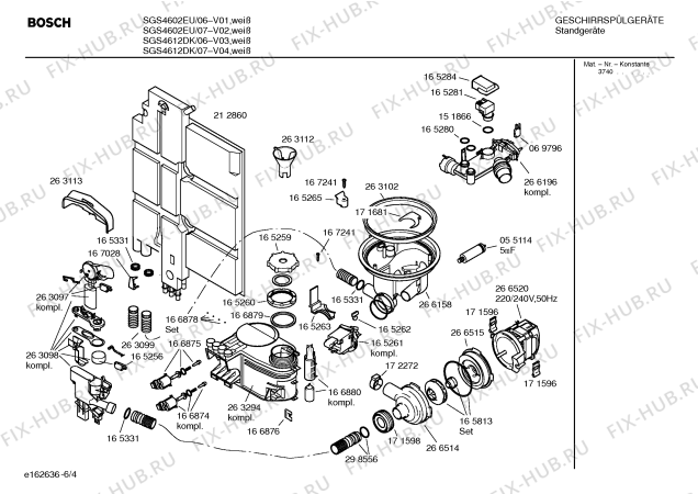 Схема №1 SGS4602EU Silence comfort с изображением Инструкция по эксплуатации для посудомойки Bosch 00520331