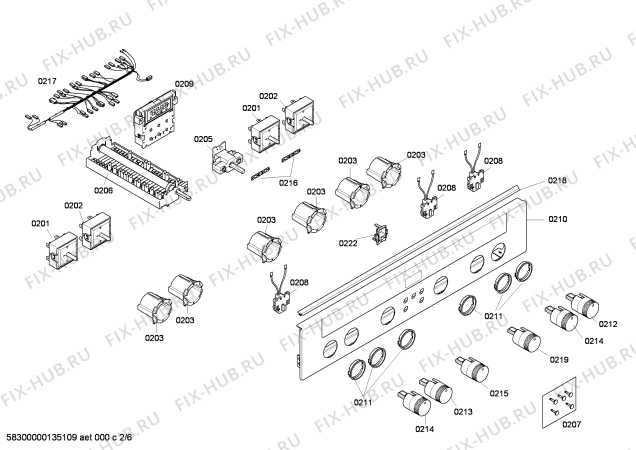 Взрыв-схема плиты (духовки) Siemens HL444581V - Схема узла 02