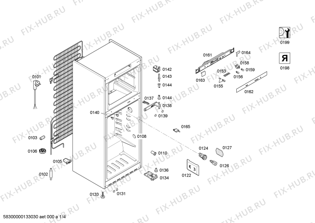 Схема №1 KDN30X63 с изображением Вкладыш в панель для холодильника Bosch 00670430