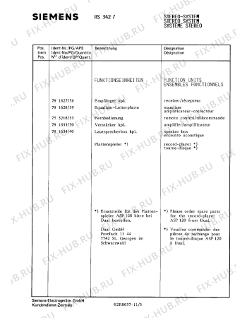 Взрыв-схема телевизора Siemens RS3427 - Схема узла 04