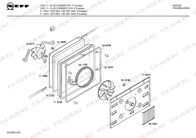 Схема №1 B1150G0FF 1031110 с изображением Верхний нагревательный элемент для духового шкафа Bosch 00119501