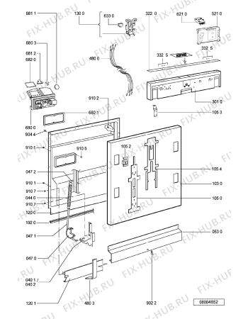 Схема №1 ADL 337 с изображением Модуль (плата) управления для посудомойки Whirlpool 481221838608