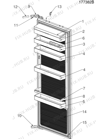 Взрыв-схема холодильника Electrolux IK28111LI - Схема узла Door 003