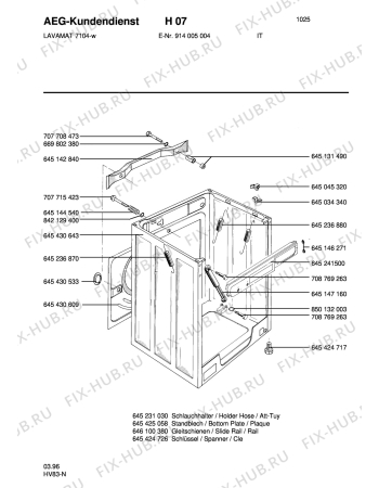 Взрыв-схема стиральной машины Aeg LAV7104 - Схема узла Housing 001