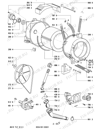 Схема №1 WA 330/WS-B с изображением Обшивка для стиралки Whirlpool 481245219472