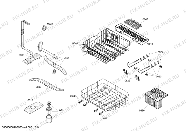 Схема №1 3VT541XD с изображением Набор кнопок для посудомойки Bosch 00427181