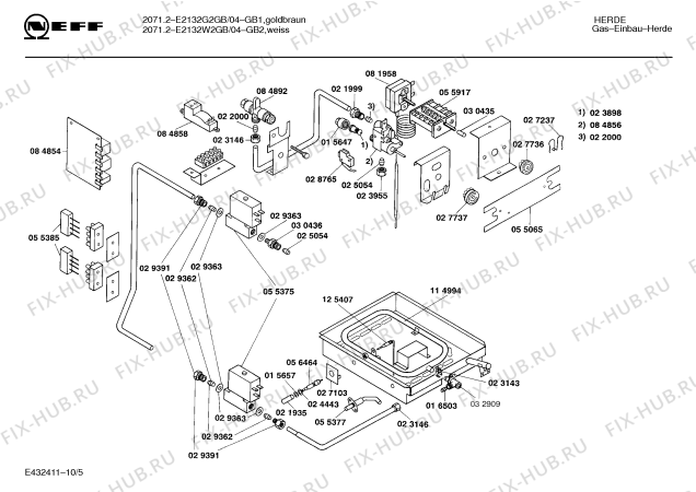 Схема №3 E2132W2GB 2071.04-15 с изображением Переключатель для духового шкафа Bosch 00068140