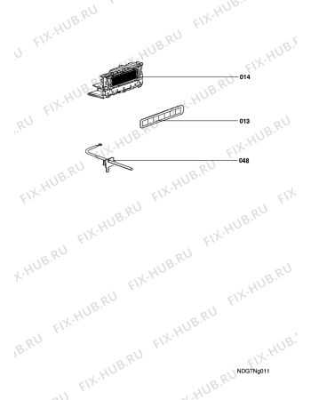 Взрыв-схема плиты (духовки) Aeg B6110-1-W  F - Схема узла Functional parts