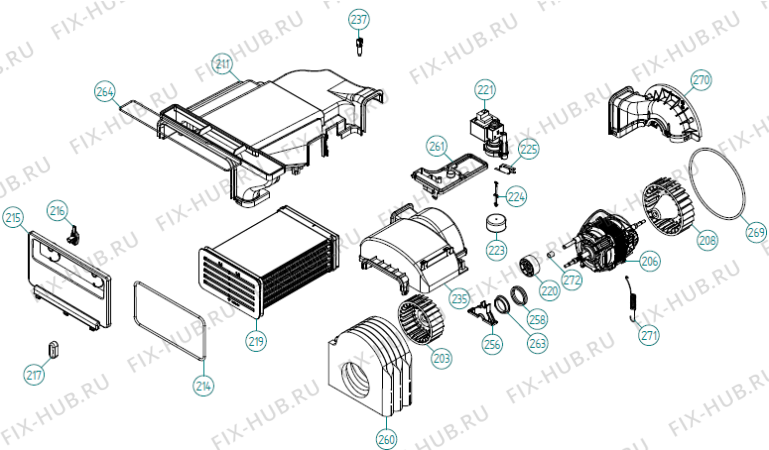 Взрыв-схема стиральной машины Asko T794C RU   -White (369462, TD70.3) - Схема узла 02