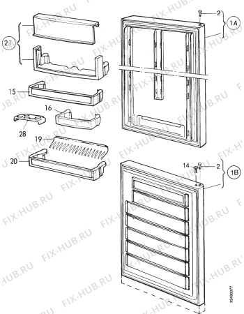 Взрыв-схема холодильника Electrolux ER3915B - Схема узла Section 3