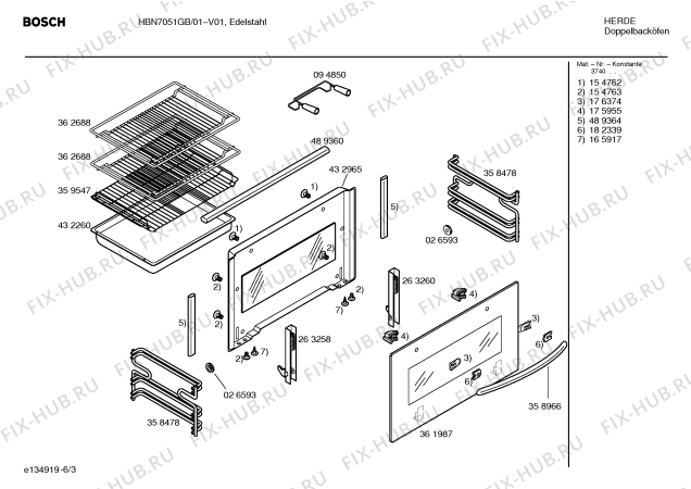 Схема №2 HBN7050GB с изображением Ручка управления духовкой для духового шкафа Bosch 00183115