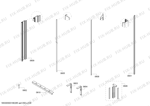 Схема №2 CIR30M1IL1 с изображением Шина для холодильника Bosch 00667328