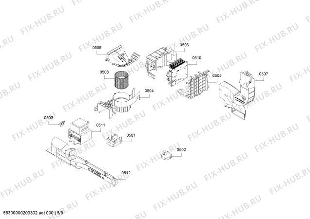 Схема №1 CPA565GS0W с изображением Мотор для электропечи Siemens 10007699