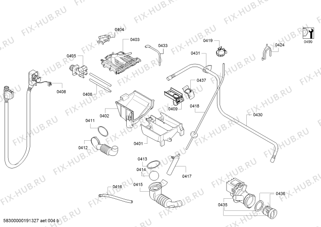 Схема №2 WAN28250AT с изображением Панель управления для стиралки Bosch 11027839