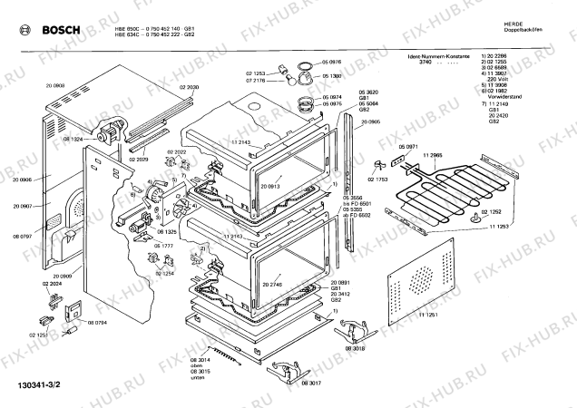 Схема №1 HB231553 с изображением Рамка для духового шкафа Bosch 00203059