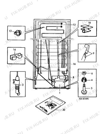 Взрыв-схема холодильника Electrolux TR1258 - Схема узла Refrigerator cooling system