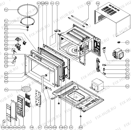Схема №1 MT05 (234154, D90D23ESLQ-B7) с изображением Панель управления для микроволновой печи Gorenje 256559