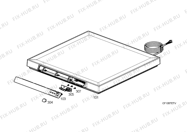 Взрыв-схема холодильника Electrolux ECN1156 - Схема узла Door 003