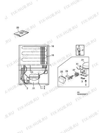 Взрыв-схема холодильника Aeg A60320-GS - Схема узла C10 Cold, users manual