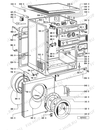 Схема №1 WA 9330 A/WS с изображением Тумблер для стиралки Whirlpool 481227638053