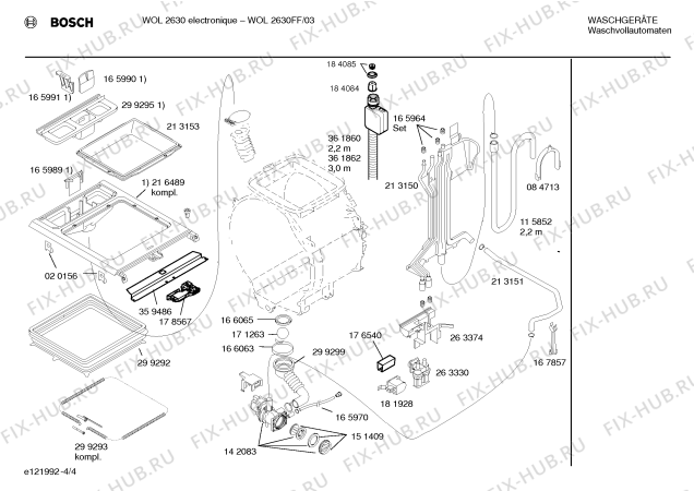 Схема №1 WOL2630FF WOL2630 electronique с изображением Инструкция по эксплуатации для стиралки Bosch 00526590